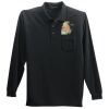 Long Sleeve Silk Touch Polo with Pocket Thumbnail
